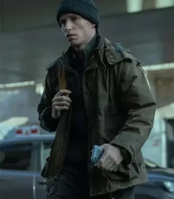 Eddie Redmayne 2024 Green Hooded Jacket
