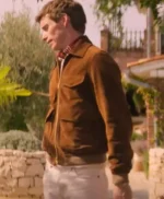 Eddie Redmayne Brown Bomber Jacket