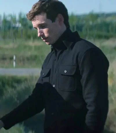 Eddie Redmayne The Day Of The Jackal Black Wool Jacket