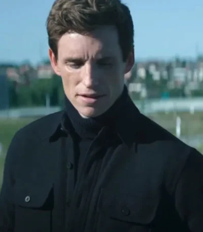 Eddie Redmayne The Day Of The Jackal Black Wool Jacket