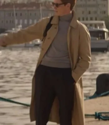 Eddie Redmayne The Day of the Jackal Beige Coat