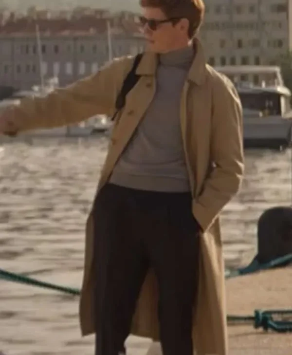 Eddie Redmayne The Day of the Jackal Beige Coat