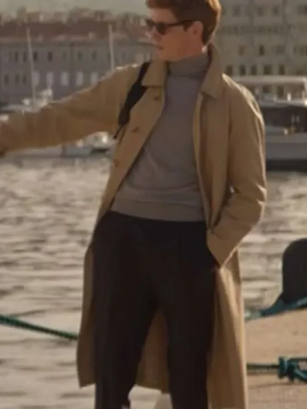 Eddie Redmayne The Day of the Jackal Beige Coat