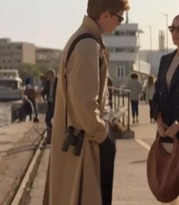 Eddie Redmayne The Day of the Jackal Beige Coat