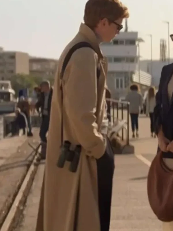 Eddie Redmayne The Day of the Jackal Beige Coat