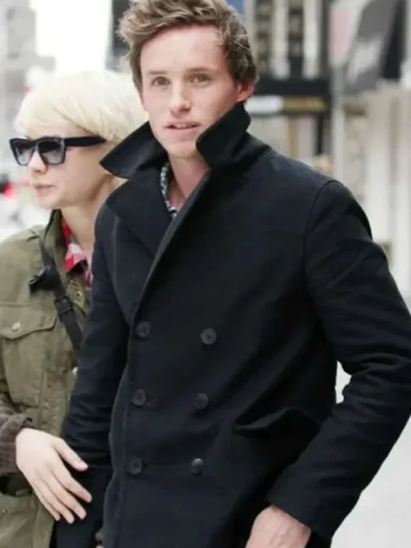 Eddie Redmayne The Day of the Jackal Black Peacoat