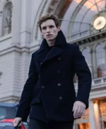 Eddie Redmayne The Day of the Jackal Black Peacoat