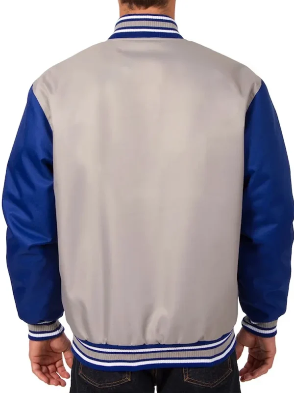 Edmonton Oilers Gray-Blue Poly Twill Jacket