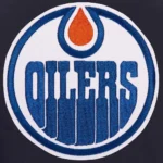 Edmonton Oilers Varsity Navy Wool Jacket