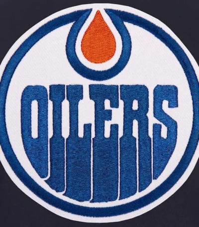 Edmonton Oilers Varsity Navy Wool Jacket
