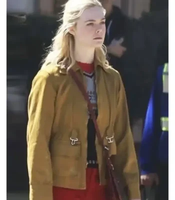 Elle Fanning Margo’s Got Money Troubles Brown Jacket
