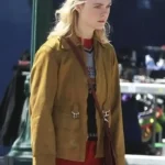 Elle Fanning Margo’s Got Money Troubles Brown Jacket