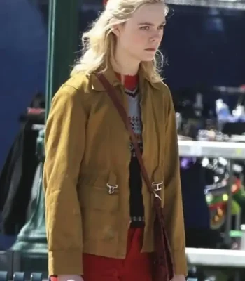 Elle Fanning Margo’s Got Money Troubles Brown Jacket