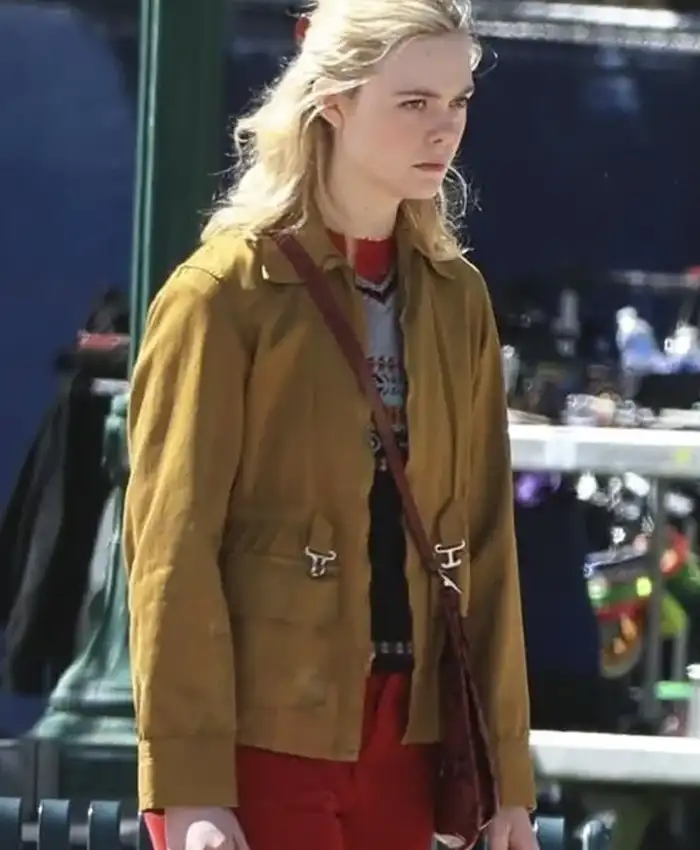 Elle Fanning Margo’s Got Money Troubles Brown Jacket Elle Fanning Margo’s Got Money Troubles Brown Jacket