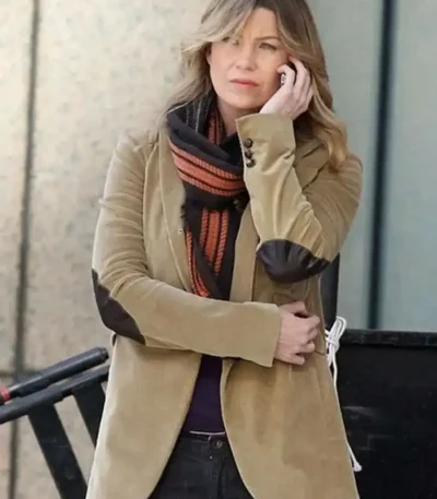 Ellen Pompeo Brown Blazer