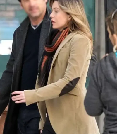 Ellen Pompeo Brown Blazer