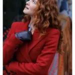 Emily Lane Mistletoe Murders Red Wool Coat