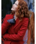 Emily Lane Mistletoe Murders Red Wool Coat