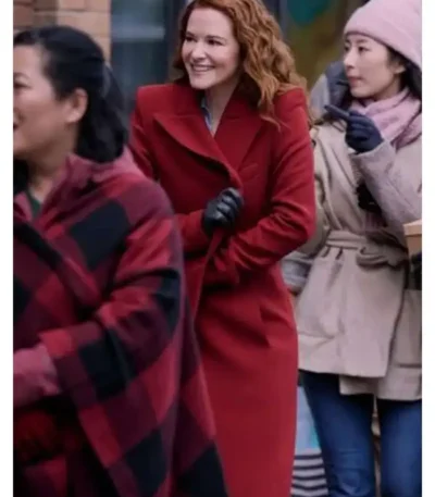 Emily Lane Mistletoe Murders Red Wool Coat