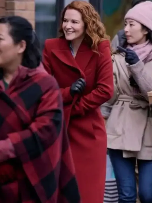 Emily Lane Mistletoe Murders Red Wool Coat