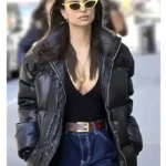 Emily Ratajkowski Black Puffer Jacket