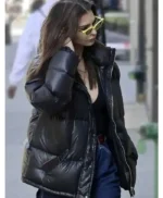 Emily Ratajkowski Black Puffer Jacket