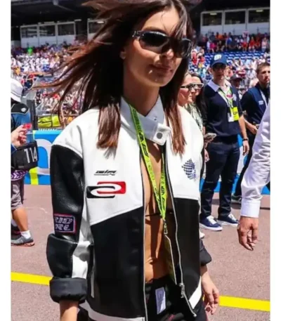 Emily Ratajkowski F1 Grand Prix Racing Jacket