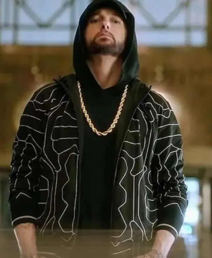 Eminem Houdini Black Hooded Jacket Eminem Houdini Black Hooded Jacket