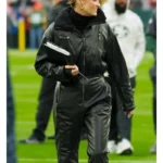 Erin Andrews Black Leather Jumpsuit