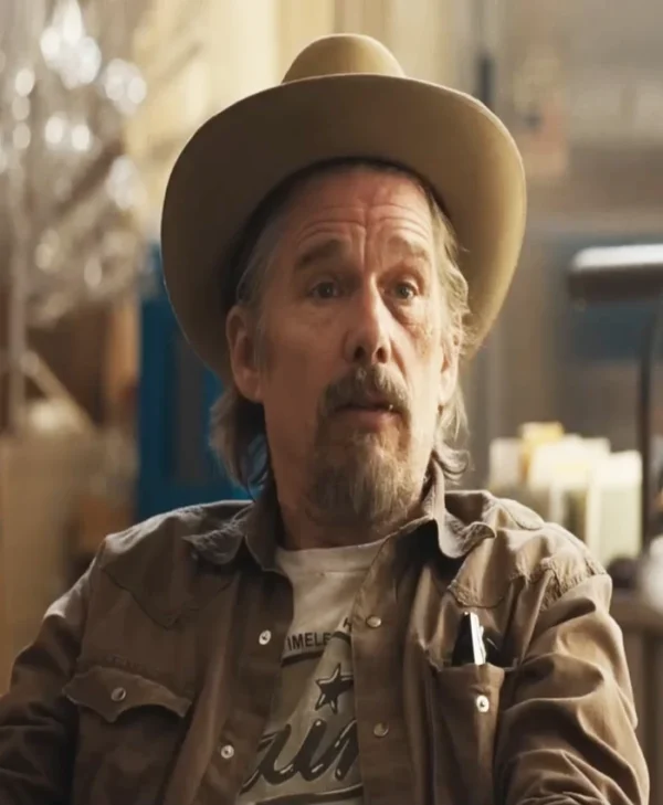 Ethan Hawke The Lowdown S01 Brown Shirt
