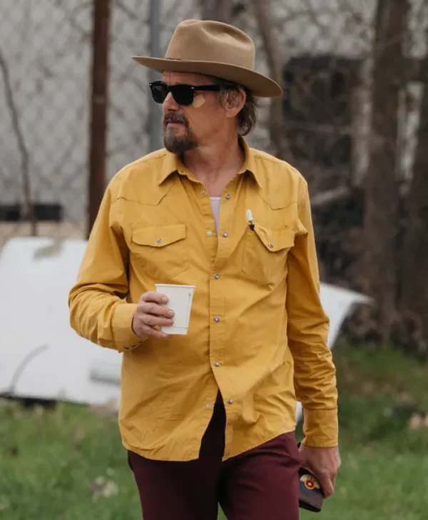 Ethan Hawke The Lowdown Yellow Cotton Shirt