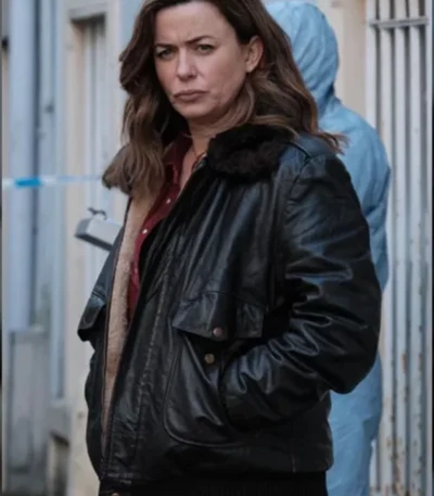Eve Myles The Crow Girl Black Leather Jacket