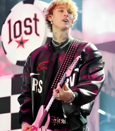 F1 Grand Prix MGK Black Leather Jacket