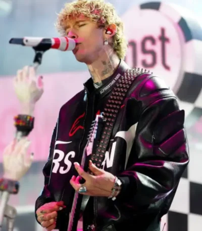 F1 Grand Prix MGK Black Leather Jacket