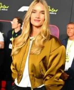 F1 Grand Prix Rosie Huntington Whiteley Bomber Jacket