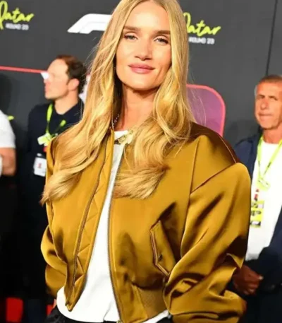 F1 Grand Prix Rosie Huntington Whiteley Bomber Jacket
