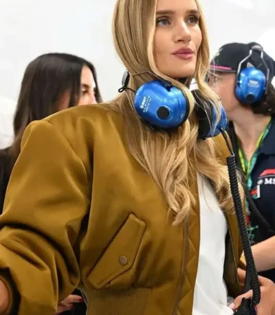 F1 Grand Prix Rosie Huntington Whiteley Bomber Jacket