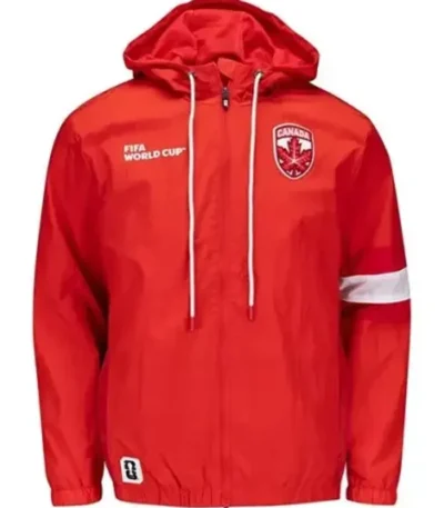 FIFA World Cup 2026 Canada Red Windbreaker Jacket
