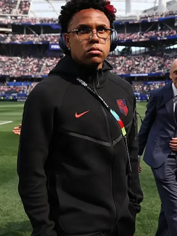 Nike USA Soccer Tech Black Fleece Hooded Jacket