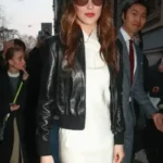 Fashion Week Eileen Gu Leather Jacket