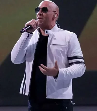 Fast And Furious Live Vin Diesel White Leather Jacket