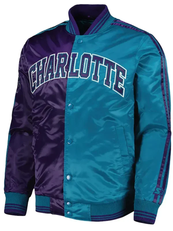 Fast Break Charlotte Hornets Purple/Teal Jacket
