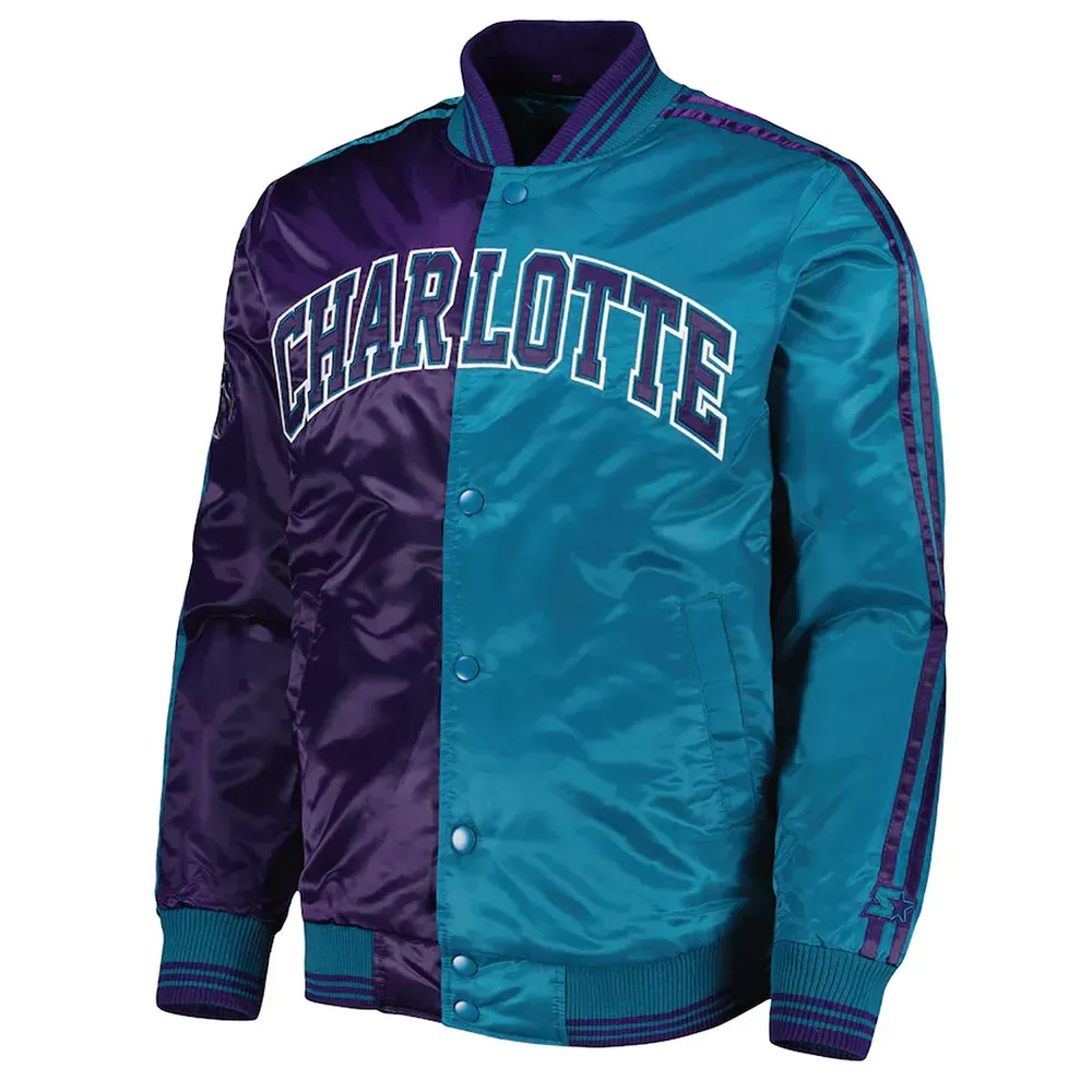 Fast Break Charlotte Hornets Purple/Teal Jacket Fast Break Charlotte Hornets Purple/Teal Jacket
