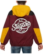 Felix Anorak Maroon And Yellow Stegaro Jacket