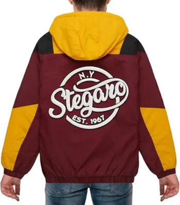 Felix Anorak Maroon And Yellow Stegaro Jacket
