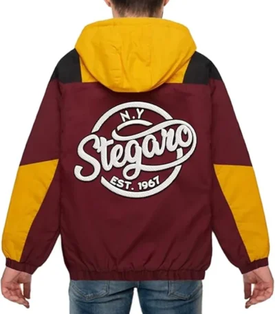 Felix Anorak Maroon And Yellow Stegaro Jacket