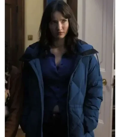 Finding Her Edge Adriana Russo Blue Puffer Coat