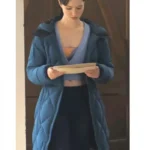 Finding Her Edge Adriana Russo Blue Puffer Coat