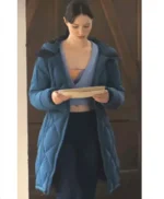 Finding Her Edge Adriana Russo Blue Puffer Coat