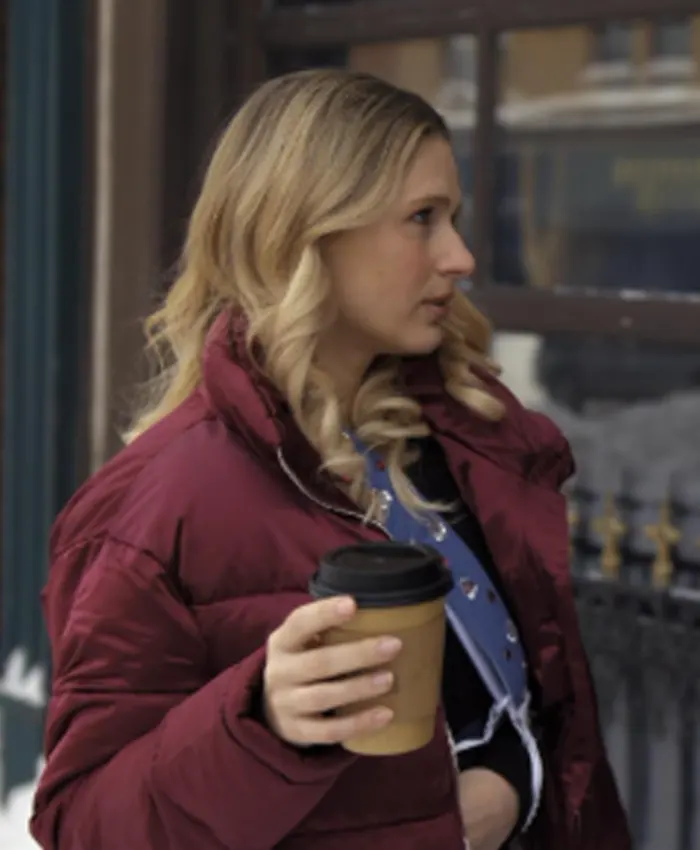 Finding Her Edge Elise Russo Maroon Puffer Jacket Finding Her Edge Elise Russo Maroon Puffer Jacket